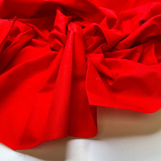 Secret Santa - Cotton Woven - Red - Bundles - True Deadstock fabric Fabric by private - Sustainable Textile | FABCYCLE