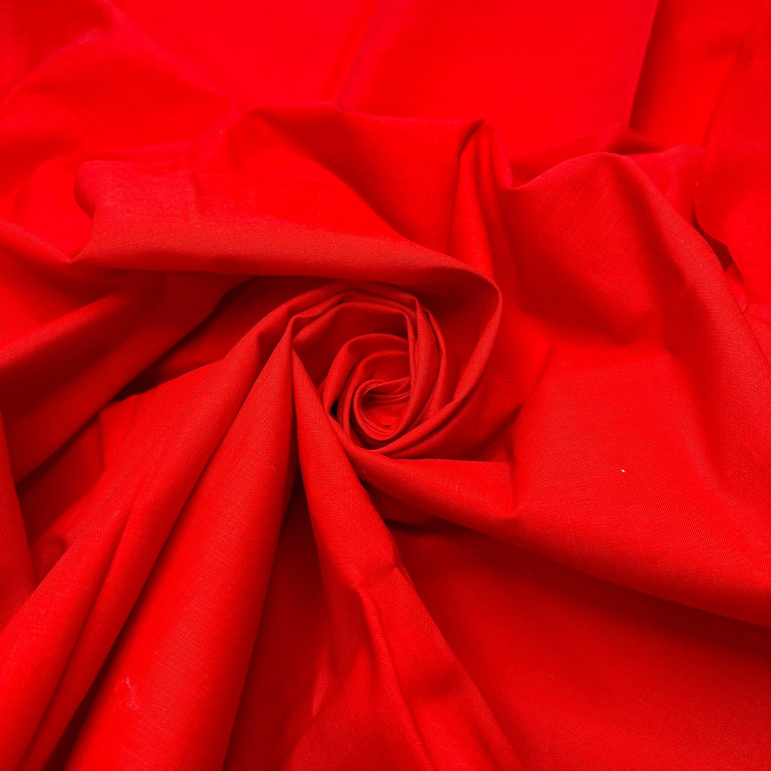 Secret Santa - Cotton Woven - Red - Bundles - True Deadstock fabric Fabric by private - Sustainable Textile | FABCYCLE