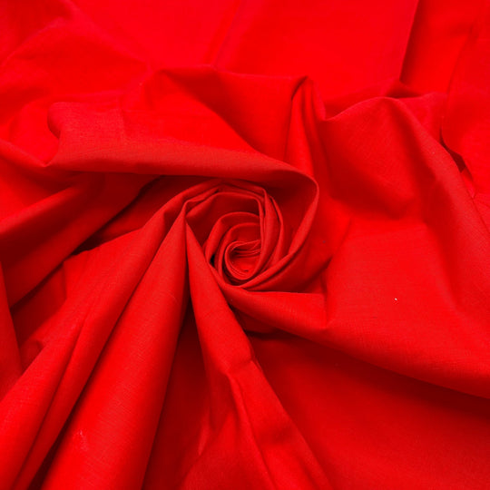 Secret Santa - Cotton Woven - Red - Bundles - True Deadstock fabric Fabric by private - Sustainable Textile | FABCYCLE
