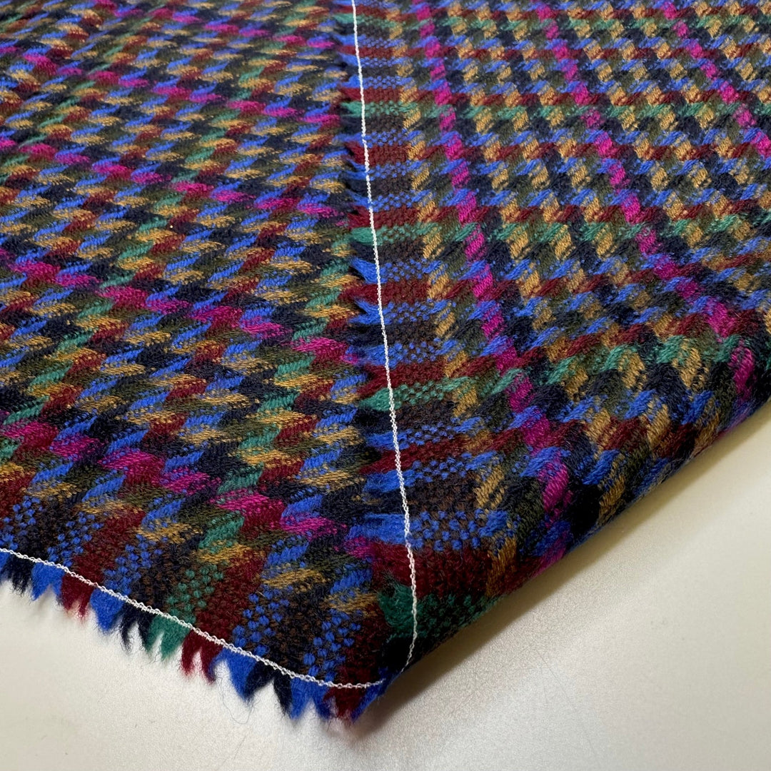 See And Be Seen - Houndstooth Wool Woven - Multi Houndstooth - 1M Bundle - True Deadstock fabric Fabric by private - Sustainable Textile | FABCYCLE