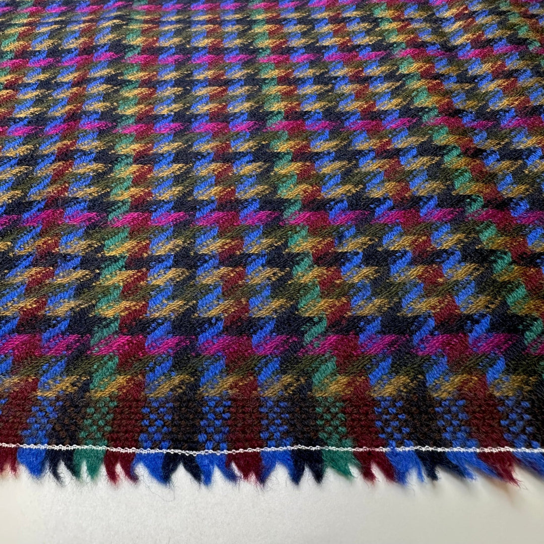See And Be Seen - Houndstooth Wool Woven - Multi Houndstooth - 1M Bundle - True Deadstock fabric Fabric by private - Sustainable Textile | FABCYCLE