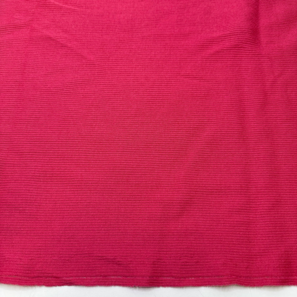 See You Next Year - Rib Knit Natural Blend Knit - Pink - 1M Bundle - True Deadstock fabric Fabric by private - Sustainable Textile | FABCYCLE