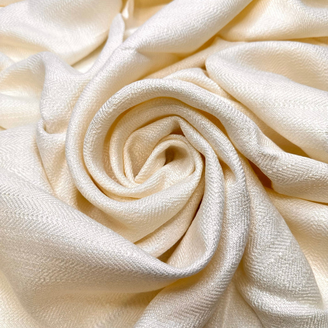 Seeds Floating In The Wind - Twill Weave Cotton Blend Woven - Cream - 2.6M Bundle - True Deadstock fabric Fabric by private - Sustainable Textile | FABCYCLE