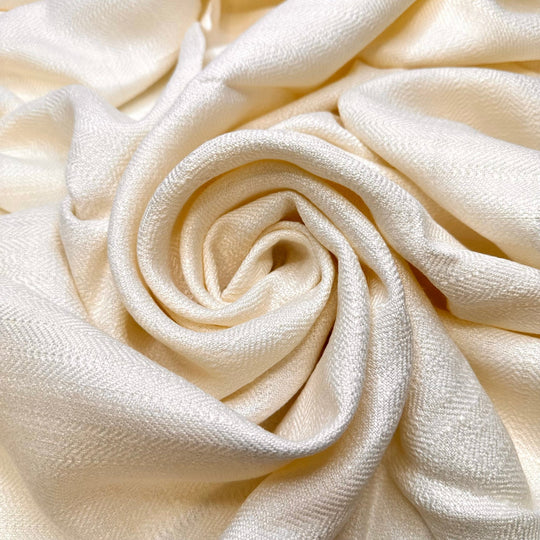 Seeds Floating In The Wind - Twill Weave Cotton Blend Woven - Cream - 2.6M Bundle - True Deadstock fabric Fabric by private - Sustainable Textile | FABCYCLE