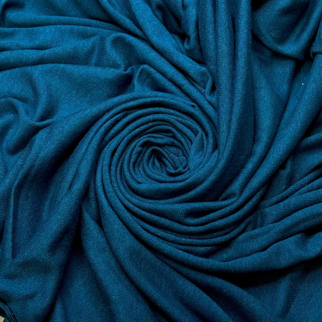 Self Care Day - Rayon/Cotton Knit - Blue/Teal - Bundles - True Deadstock fabric Fabric by private - Sustainable Textile | FABCYCLE