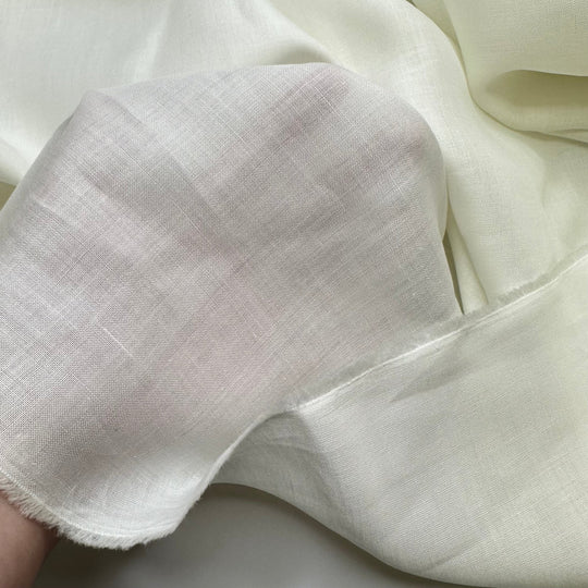 Sending Prayers - Vintage Linen Woven - White - Bundles - True Deadstock fabric Fabric by private - Sustainable Textile | FABCYCLE