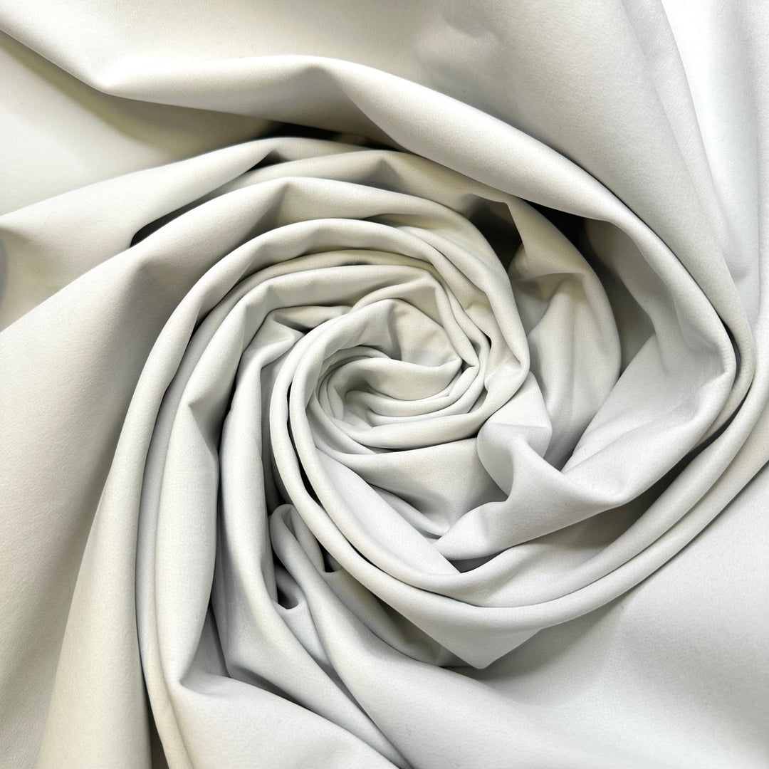 Sending Ripples Through The System - Soft Shell Fleece Nylon/Poly Knit - White/Grey - Bundles - True Deadstock fabric Fabric by private - Sustainable Textile | FABCYCLE