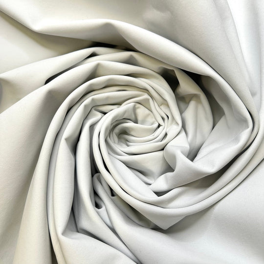 Sending Ripples Through The System - Soft Shell Fleece Nylon/Poly Knit - White/Grey - Bundles - True Deadstock fabric Fabric by private - Sustainable Textile | FABCYCLE