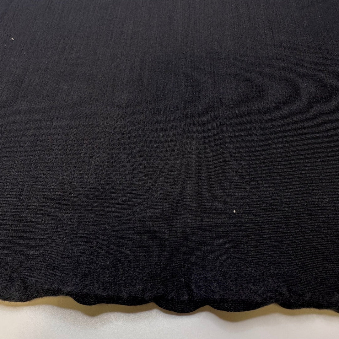 Serious Recovery Time - Polartec Jersey Fleece Polyester Blend Knit - Black - Bundles - True Deadstock fabric Fabric by private - Sustainable Textile | FABCYCLE