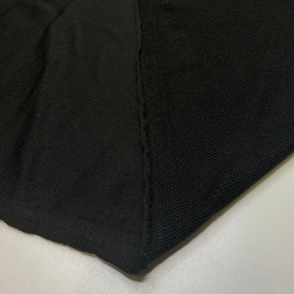 Setting My Alarm Just To Snooze It - French Terry Poly Knit - Black - 2M Bundle - True Deadstock fabric Fabric by private - Sustainable Textile | FABCYCLE