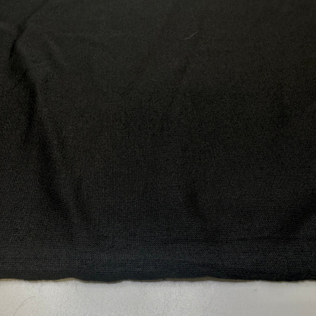 Setting My Alarm Just To Snooze It - French Terry Poly Knit - Black - 2M Bundle - True Deadstock fabric Fabric by private - Sustainable Textile | FABCYCLE