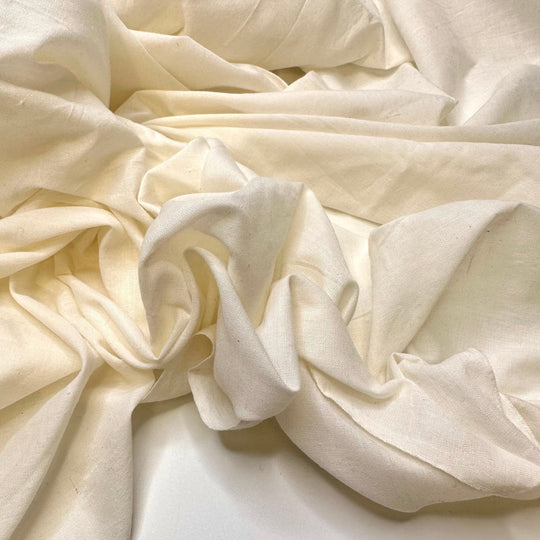 Setting The Picnic Table - Polyester Blend Woven - Light Cream - 1.1M Bundle - True Deadstock fabric Fabric by private - Sustainable Textile | FABCYCLE
