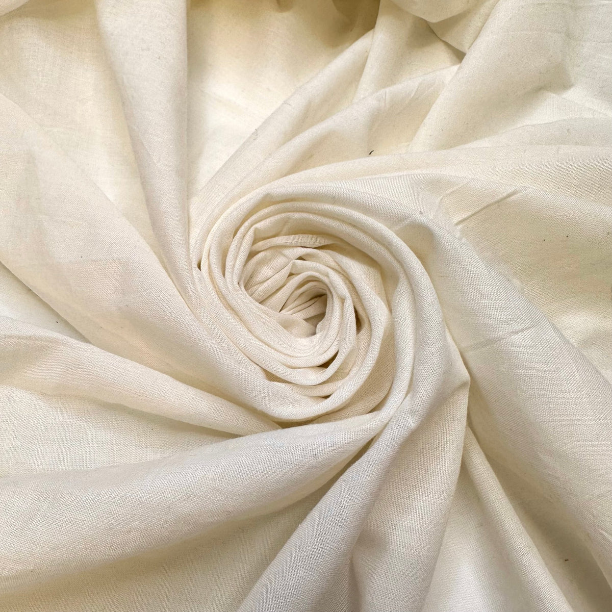 Setting The Picnic Table - Polyester Blend Woven - Light Cream - 1.1M Bundle - True Deadstock fabric Fabric by private - Sustainable Textile | FABCYCLE