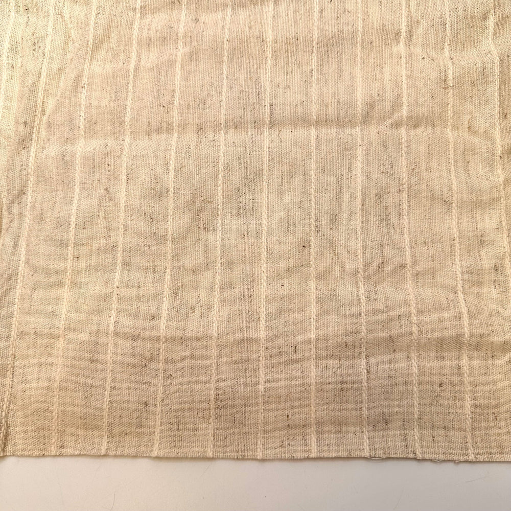 Setting The Scene - Cotton Woven - Cream Pinstripe - 0.9M Bundle - True Deadstock fabric Fabric by private - Sustainable Textile | FABCYCLE