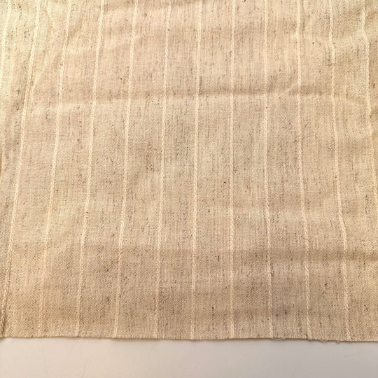 Setting The Scene - Cotton Woven - Cream Pinstripe - 0.9M Bundle - True Deadstock fabric Fabric by private - Sustainable Textile | FABCYCLE