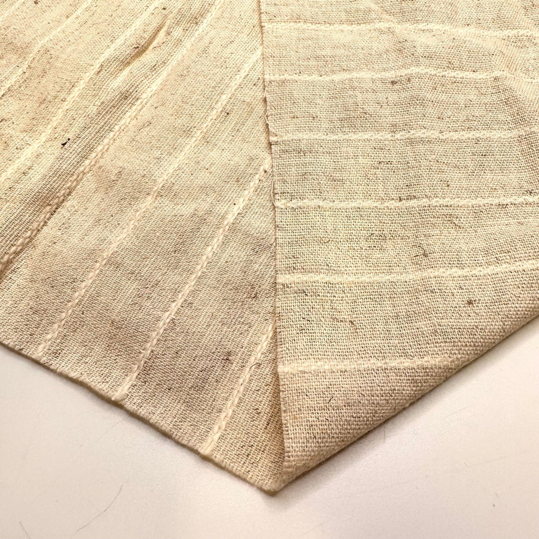 Setting The Scene - Cotton Woven - Cream Pinstripe - 0.9M Bundle - True Deadstock fabric Fabric by private - Sustainable Textile | FABCYCLE