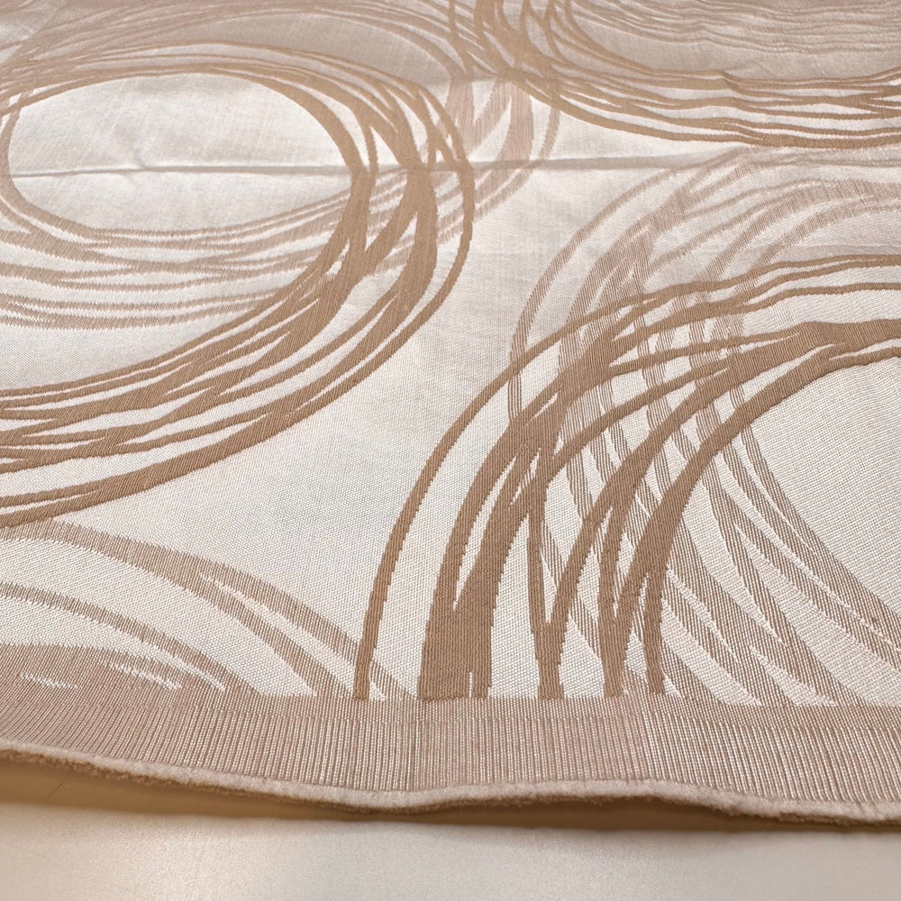 Setting Up The Tables - Polyester Blend Woven - Light Beige/Cream Abstract - 1.2M Bundle - True Deadstock fabric Fabric by private - Sustainable Textile | FABCYCLE