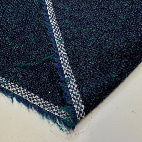 Setting Up The Tent - Wool Woven - Dark Blue - 0.7M Bundle - True Deadstock fabric Fabric by private - Sustainable Textile | FABCYCLE