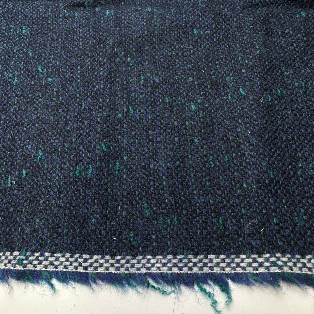 Setting Up The Tent - Wool Woven - Dark Blue - 0.7M Bundle - True Deadstock fabric Fabric by private - Sustainable Textile | FABCYCLE