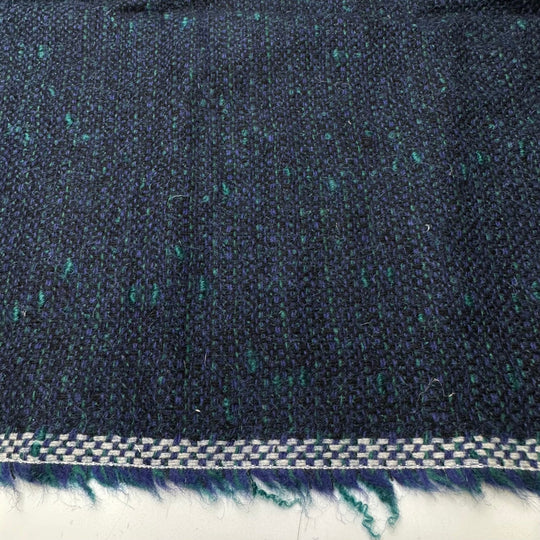 Setting Up The Tent - Wool Woven - Dark Blue - 0.7M Bundle - True Deadstock fabric Fabric by private - Sustainable Textile | FABCYCLE