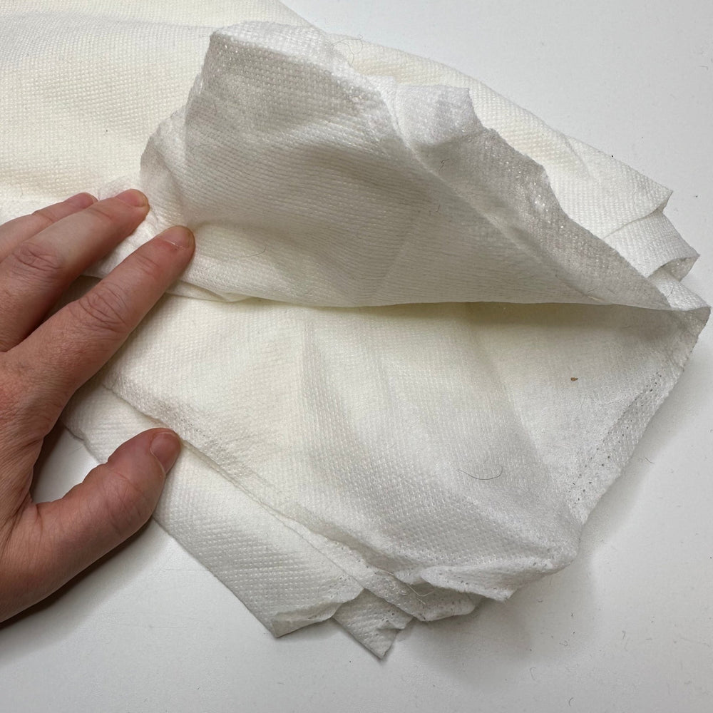 Sew In Interfacing - Interfacing Poly Woven - White - 1.2M Bundle - True Deadstock fabric Fabric by private - Sustainable Textile | FABCYCLE