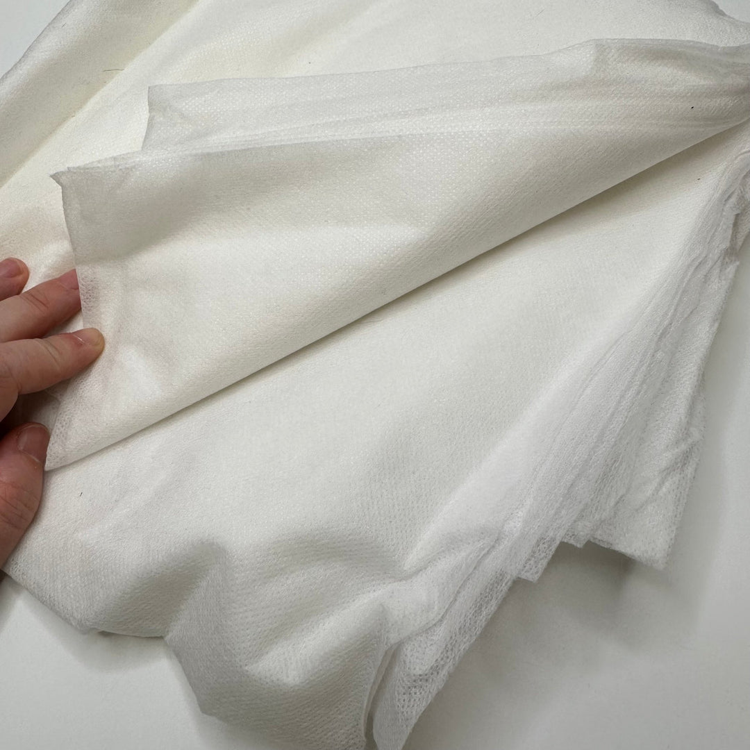 Sew In Interfacing - Interfacing Poly Woven - White - 2M Bundle - True Deadstock fabric Fabric by private - Sustainable Textile | FABCYCLE