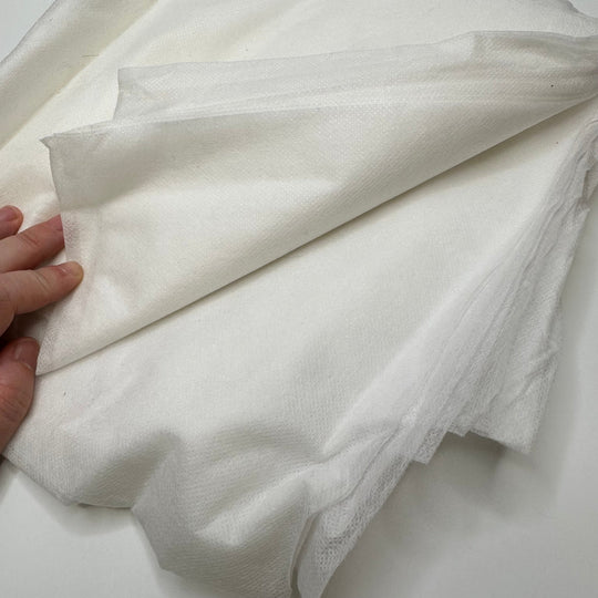 Sew In Interfacing - Interfacing Poly Woven - White - 2M Bundle - True Deadstock fabric Fabric by private - Sustainable Textile | FABCYCLE