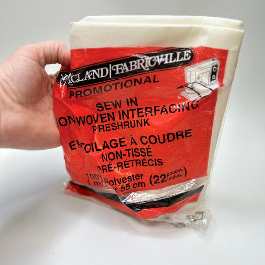 Sew In Preshrunk Interfacing - Interfacing Poly Woven - White - 1.2M Bundle - True Deadstock fabric Fabric by private - Sustainable Textile | FABCYCLE
