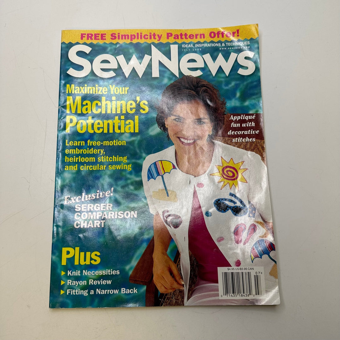 Sew News July 1999 Books - Blue Multi - Individual - True Deadstock supplies Fabric by private - Sustainable Textile | FABCYCLE