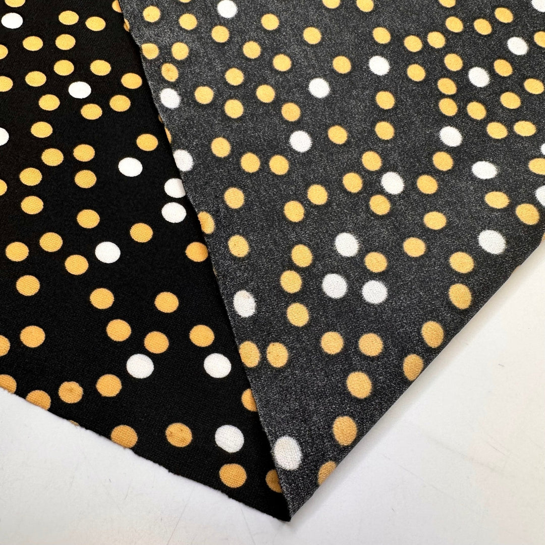 Sewing A Sequin Fabric - Poly Knit - Black Multi Polka Dots - 2.25M Bundle - True Deadstock fabric Fabric by private - Sustainable Textile | FABCYCLE
