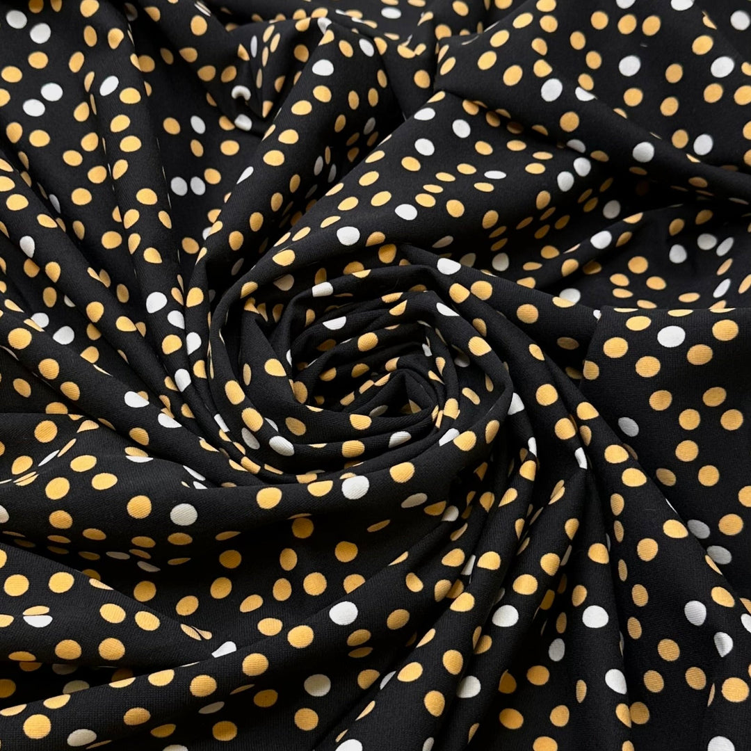 Sewing A Sequin Fabric - Poly Knit - Black Multi Polka Dots - 2.25M Bundle - True Deadstock fabric Fabric by private - Sustainable Textile | FABCYCLE