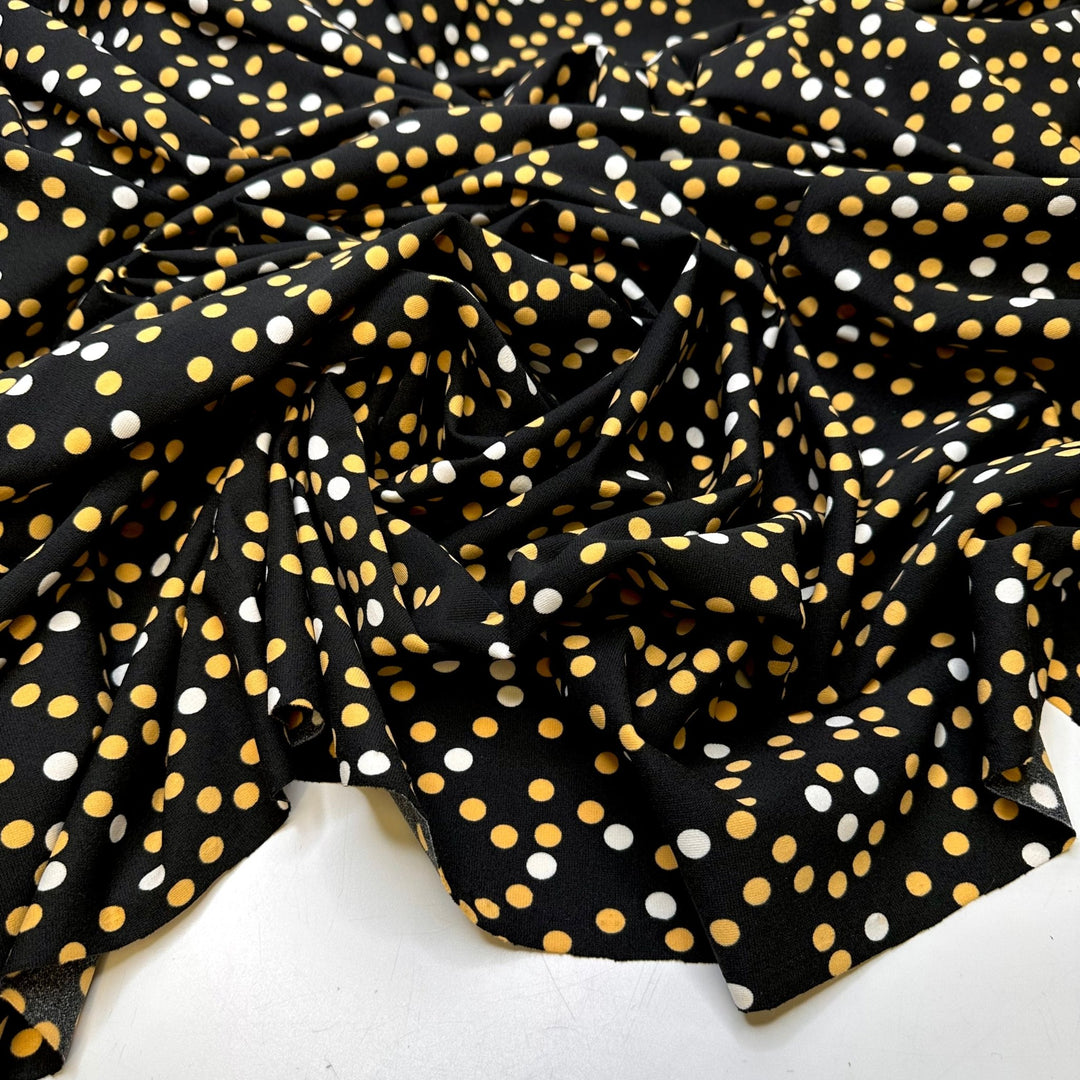 Sewing A Sequin Fabric - Poly Knit - Black Multi Polka Dots - 2.25M Bundle - True Deadstock fabric Fabric by private - Sustainable Textile | FABCYCLE