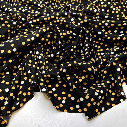 Sewing A Sequin Fabric - Poly Knit - Black Multi Polka Dots - 2.25M Bundle - True Deadstock fabric Fabric by private - Sustainable Textile | FABCYCLE