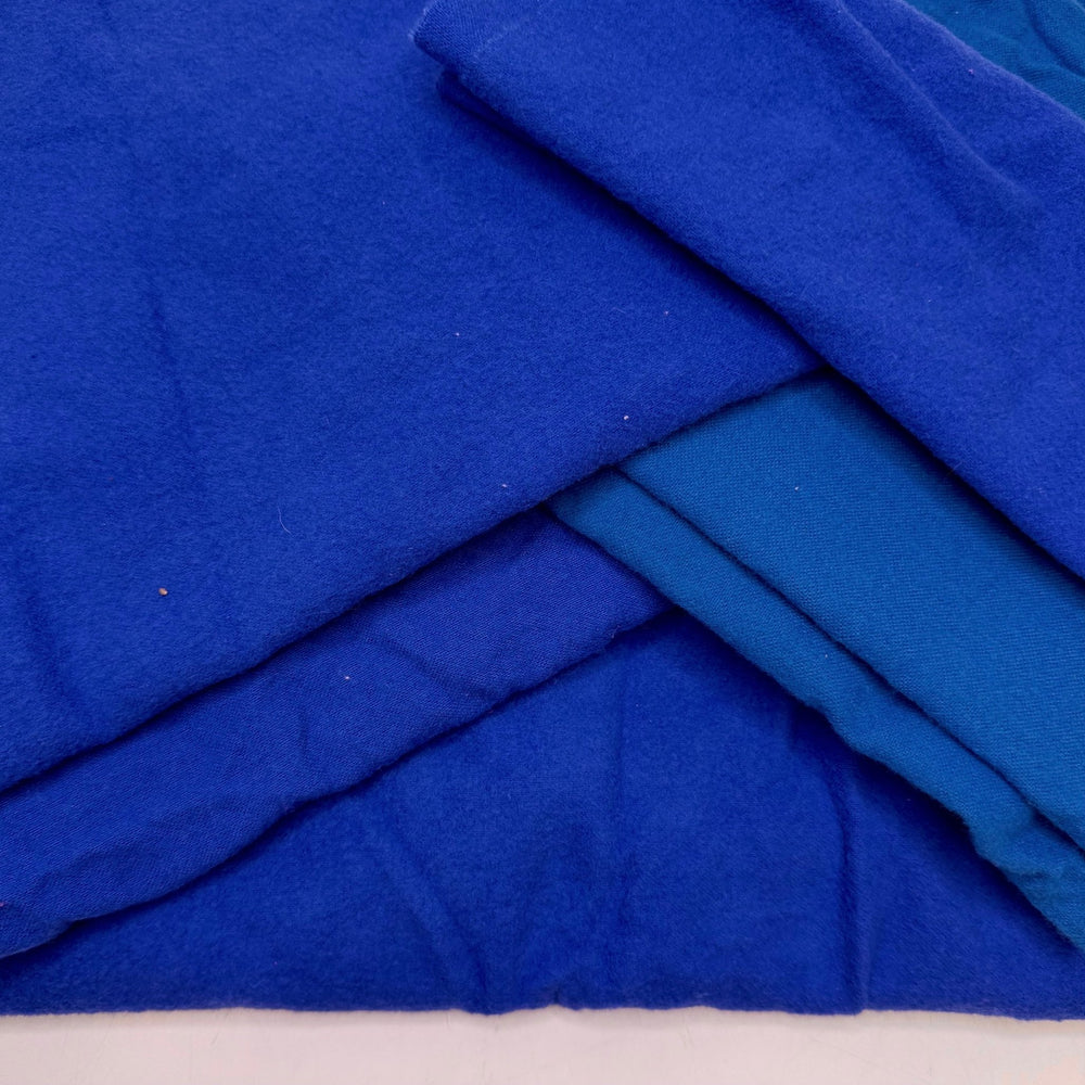 Sewing Blues - Brushed Flanelette Cotton Blend Woven - Blue - 5 Pack - True Deadstock fabric Fabric by private - Sustainable Textile | FABCYCLE