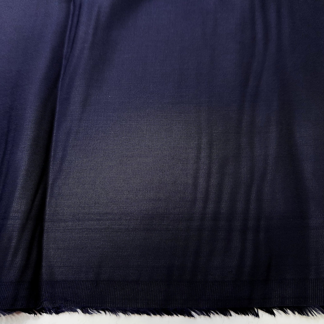 Sewing Chiffon With A Denim Needle - Twill Weave Tencel Woven - Dark Navy - 2.15M Bundle - True Deadstock fabric Fabric by private - Sustainable Textile | FABCYCLE
