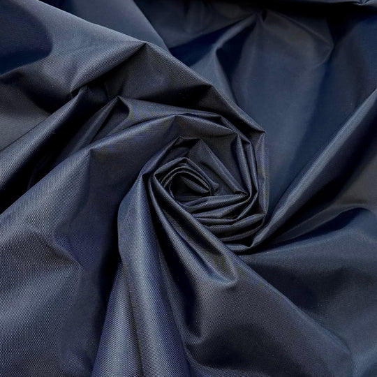 Sewing Is Math - Waterproof Nylon Blend Woven - Dark Navy - 1.6M Bundle - True Deadstock fabric Fabric by private - Sustainable Textile | FABCYCLE