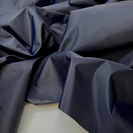 Sewing Is Math - Waterproof Nylon Blend Woven - Dark Navy - 1.6M Bundle - True Deadstock fabric Fabric by private - Sustainable Textile | FABCYCLE