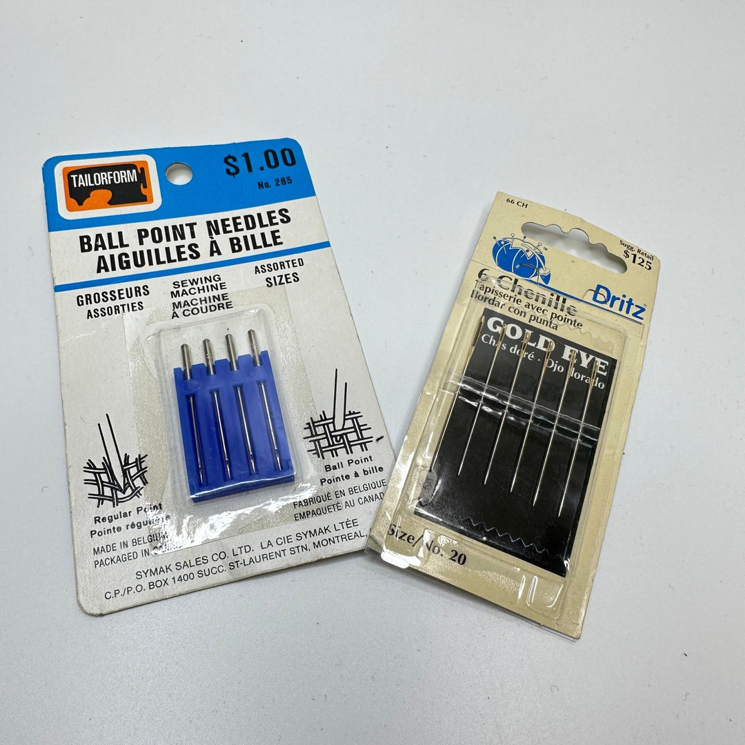 Sewing Needles Tools - Silver - 2 Pack - True Deadstock supplies Fabric by private - Sustainable Textile | FABCYCLE