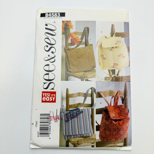 Sewing Pattern - Accessories - See &amp; Sew 4583 - True Deadstock supplies Fabric by private - Sustainable Textile | FABCYCLE