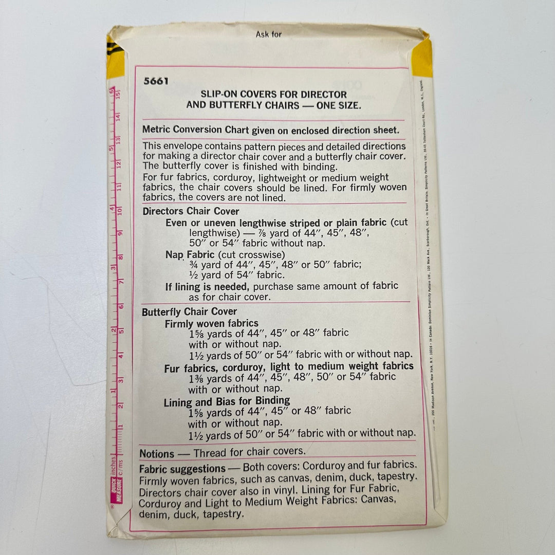Sewing Pattern - Accessories - Simplicity 5661 - True Deadstock supplies Fabric by private - Sustainable Textile | FABCYCLE