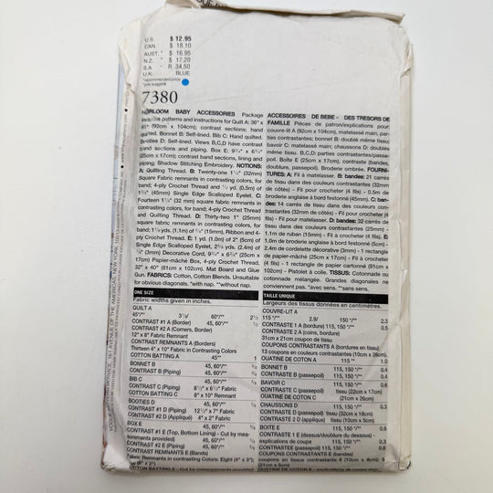 Sewing Pattern - Accessories - Vogue 7380 - True Deadstock supplies Fabric by private - Sustainable Textile | FABCYCLE