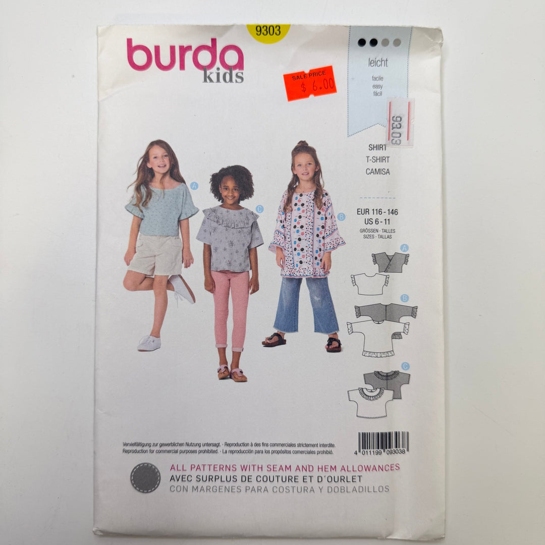 Sewing Pattern - Childrenswear - Burda 9303 - True Deadstock supplies Fabric by private - Sustainable Textile | FABCYCLE