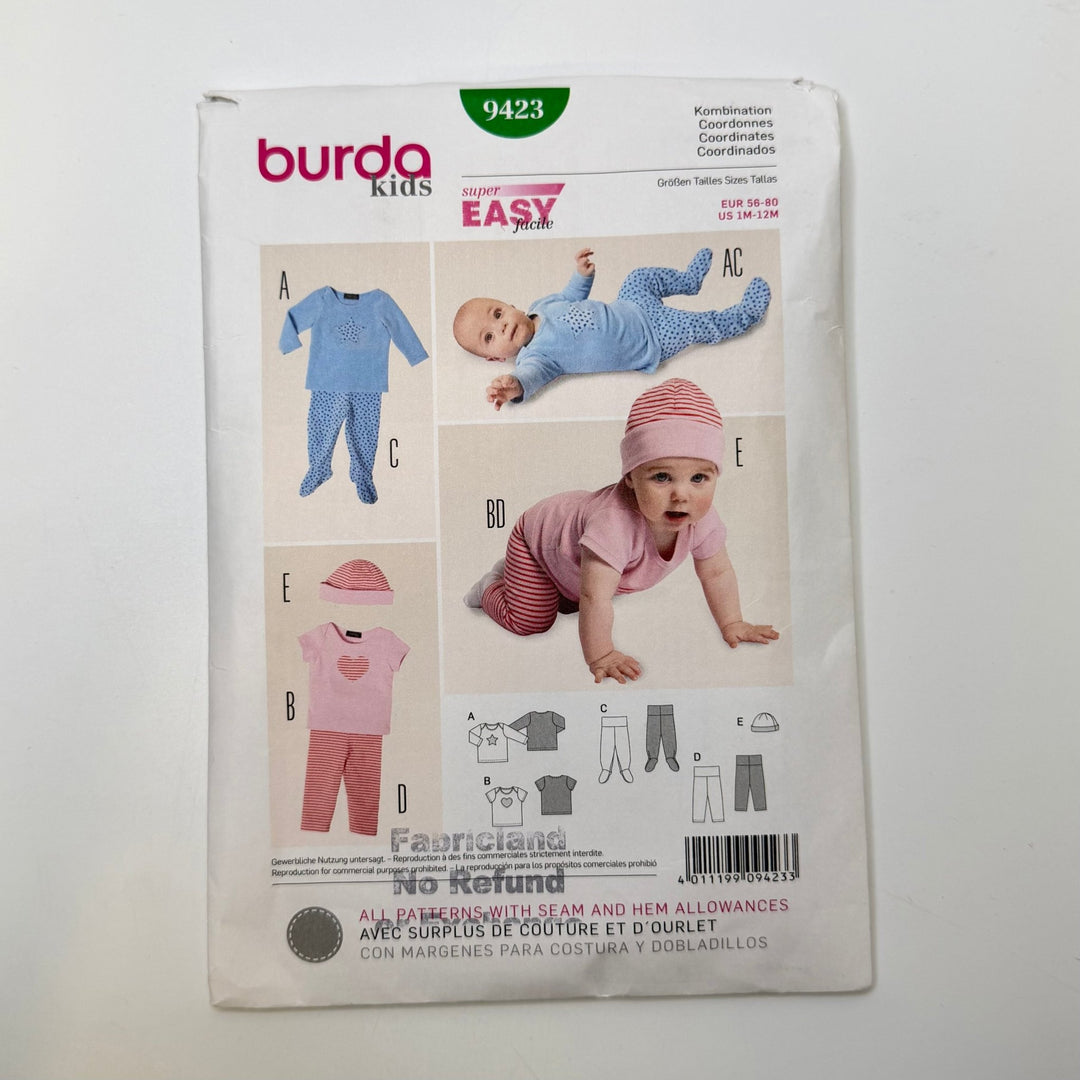 Sewing Pattern - Childrenswear - Burda 9423 - True Deadstock supplies Fabric by private - Sustainable Textile | FABCYCLE