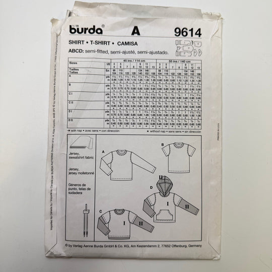 Sewing Pattern - Childrenswear - Burda 9614 - True Deadstock supplies Fabric by private - Sustainable Textile | FABCYCLE