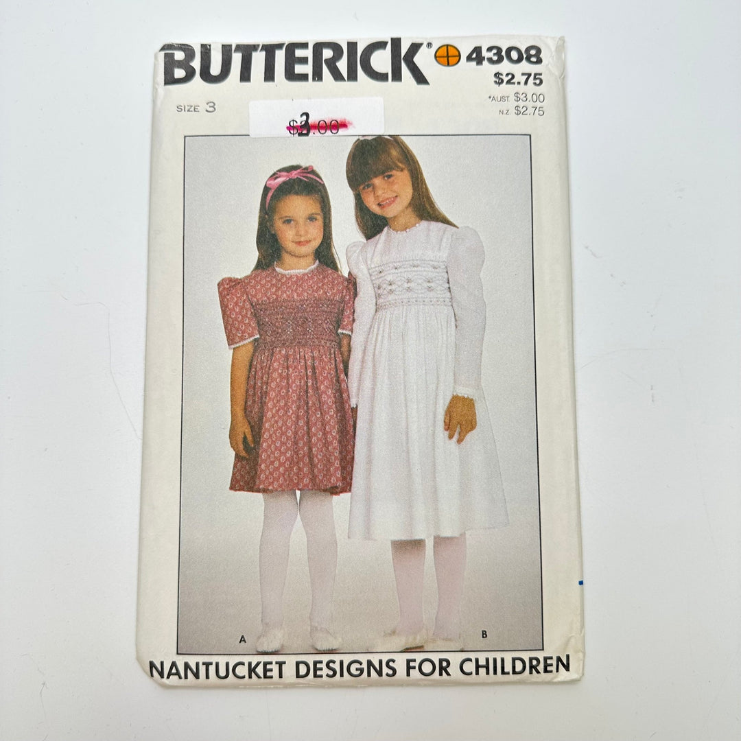 Sewing Pattern - Childrenswear - Butterick 4308 - True Deadstock supplies Fabric by private - Sustainable Textile | FABCYCLE