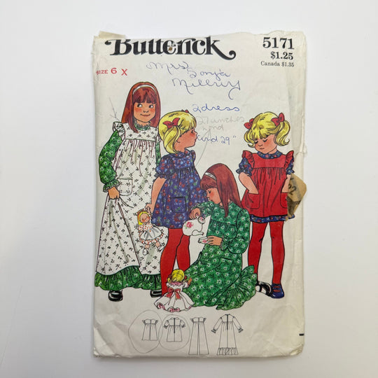 Sewing Pattern - Childrenswear - Butterick 5171 - True Deadstock supplies Fabric by private - Sustainable Textile | FABCYCLE