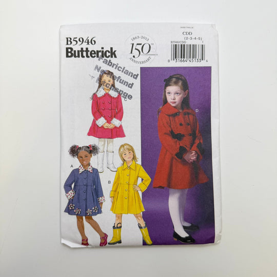 Sewing Pattern - Childrenswear - Butterick 5946 - True Deadstock supplies Fabric by private - Sustainable Textile | FABCYCLE