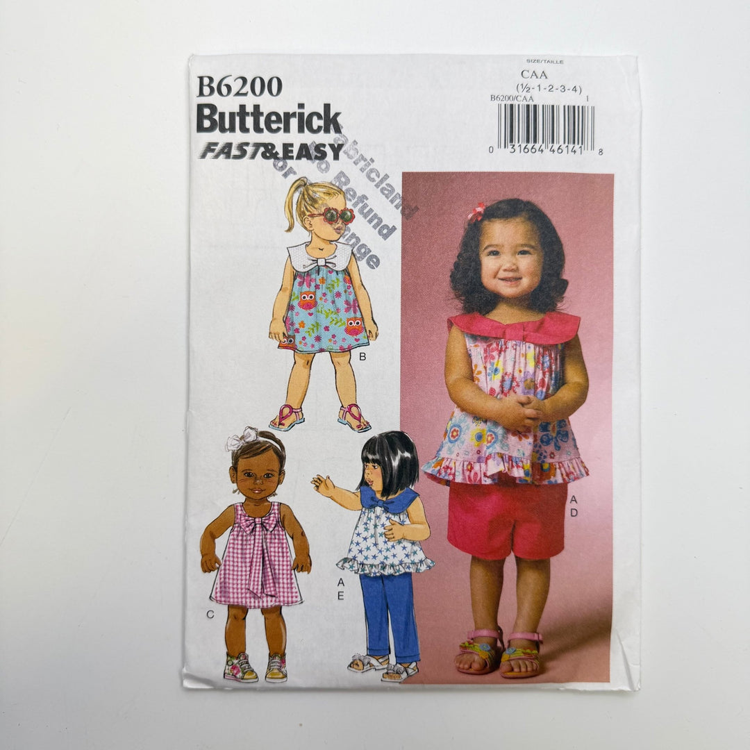 Sewing Pattern - Childrenswear - Butterick 6200 - True Deadstock supplies Fabric by private - Sustainable Textile | FABCYCLE