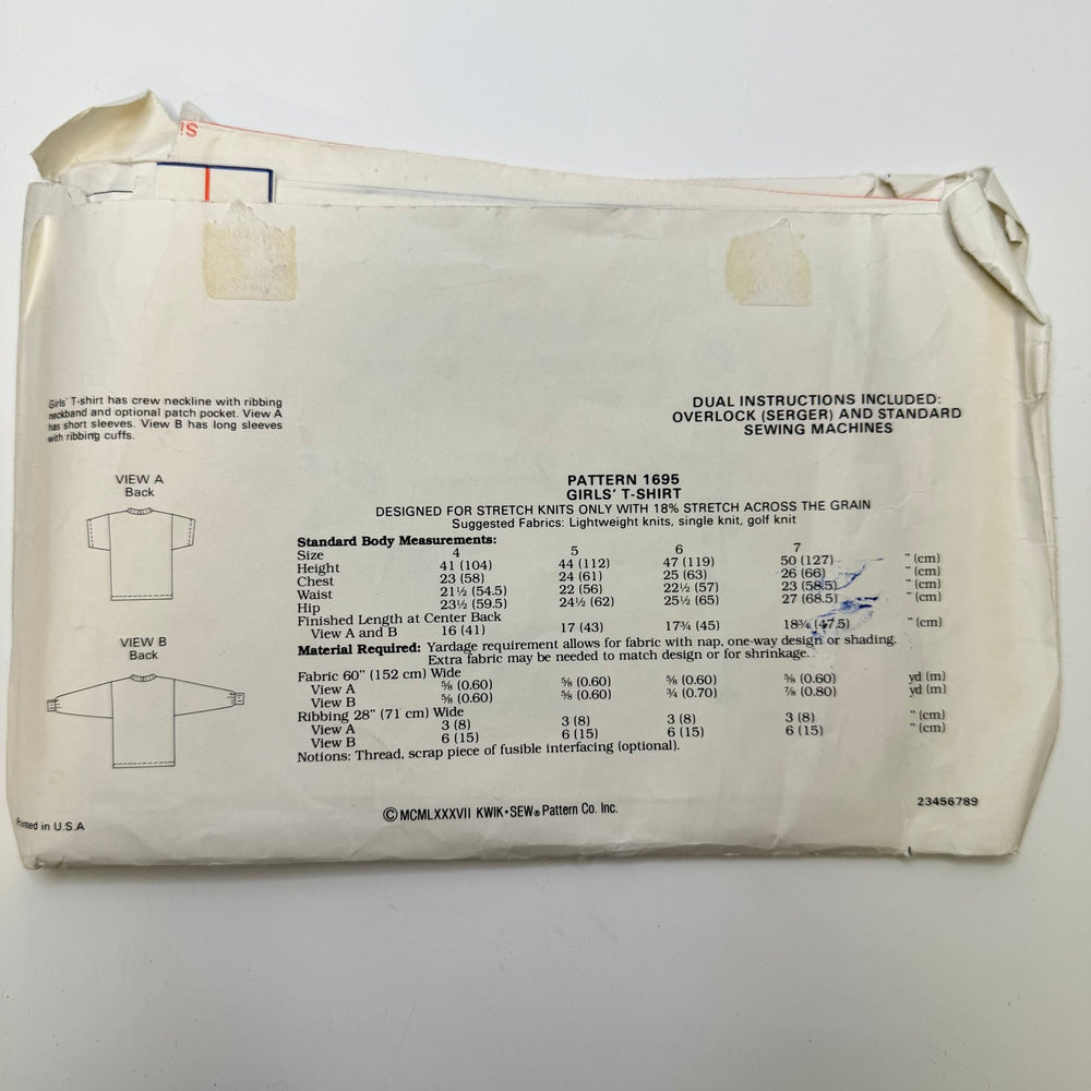 Sewing Pattern - Childrenswear - Kwik Sew 1695 - True Deadstock supplies Fabric by private - Sustainable Textile | FABCYCLE