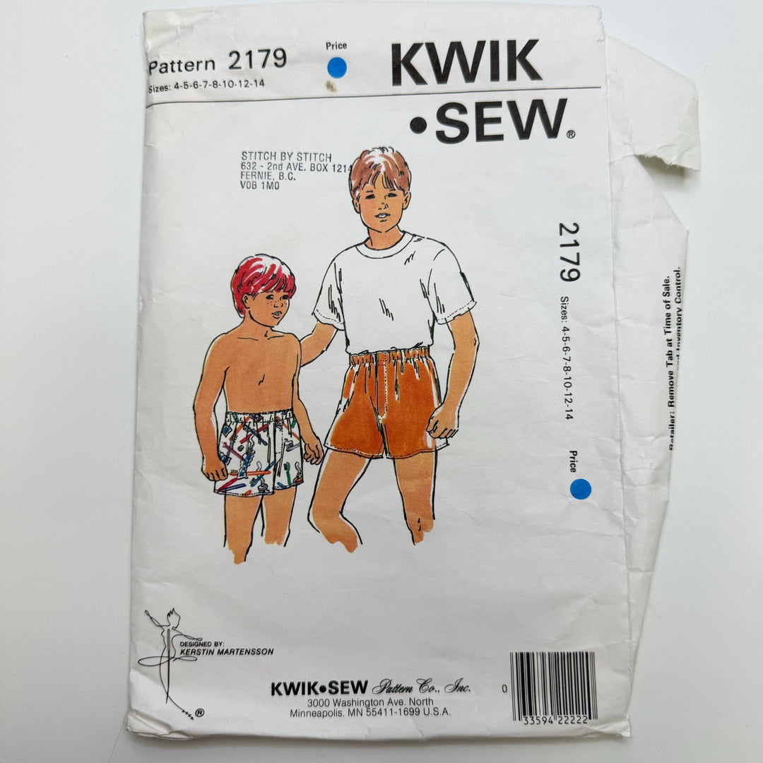 Sewing Pattern - Childrenswear - Kwik Sew 2179 - True Deadstock supplies Fabric by private - Sustainable Textile | FABCYCLE
